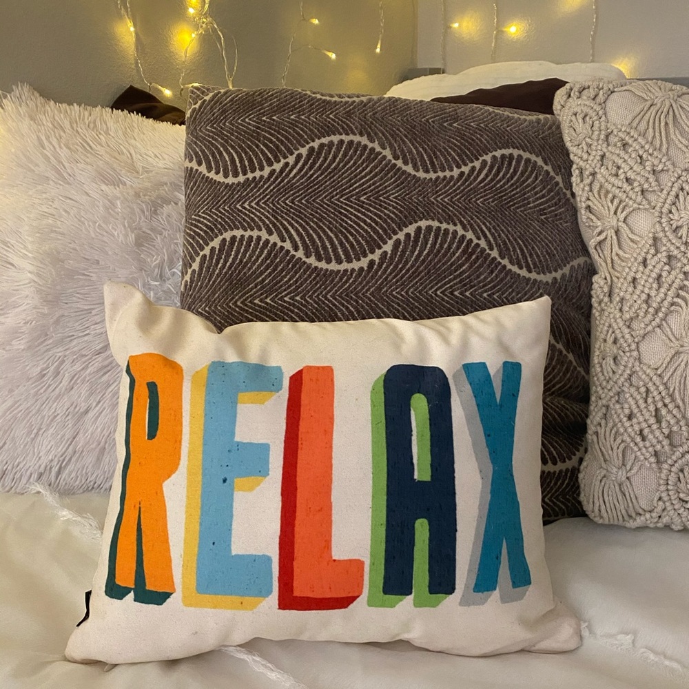 “RELAX” Retro Decorative Pillow